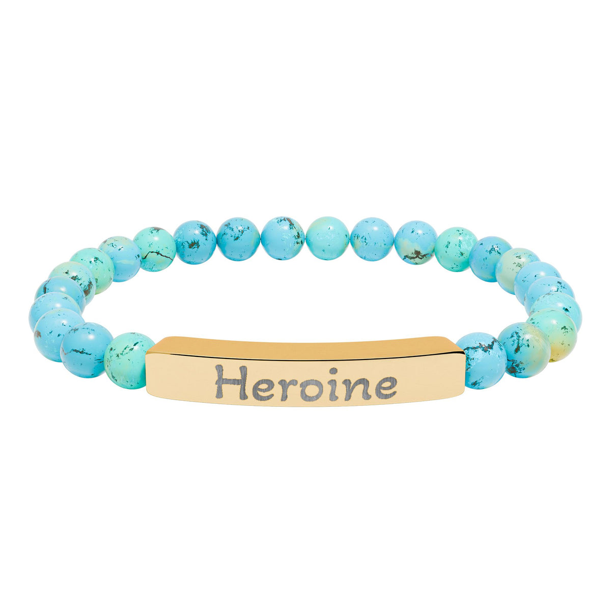Engraved Stone Bracelet - 'Heroine'