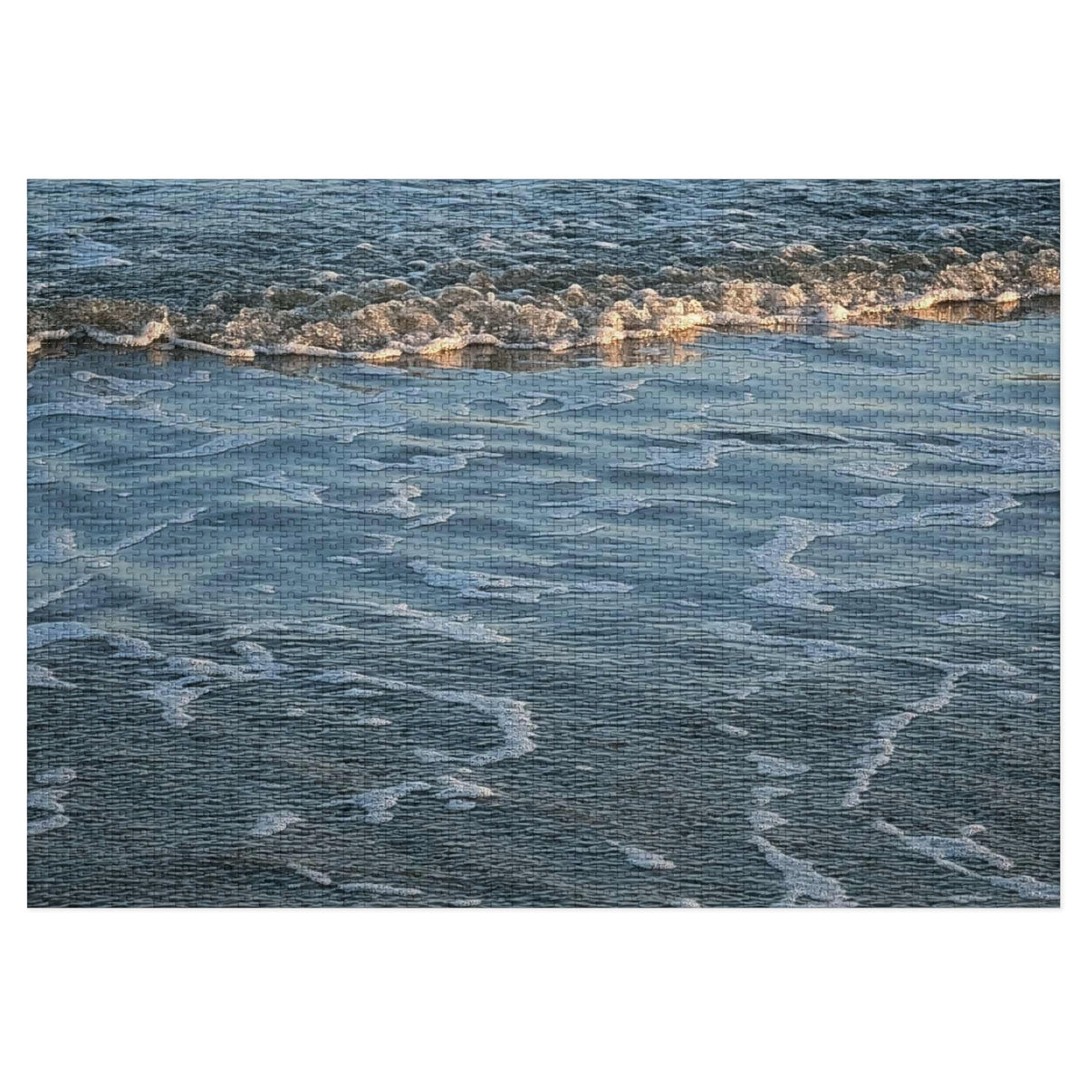 Ocean Shoreline Jigsaw Puzzle with Tin — Calming Beach Waves 252‑Piece Puzzle