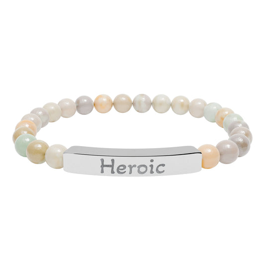 Engraved Stone Bracelet - 'Heroic'