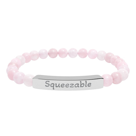Engraved Stone Bracelet - 'Squeezable'