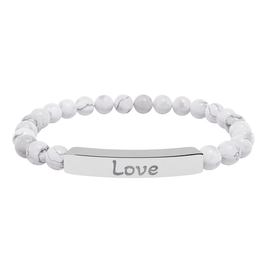 Engraved Stone Bracelet - 'Love'