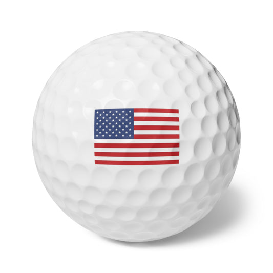 Golf Balls - American Flag - 6-Pack