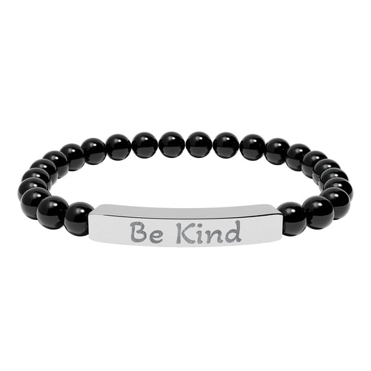 Engraved Stone Bracelet - 'Be Kind'
