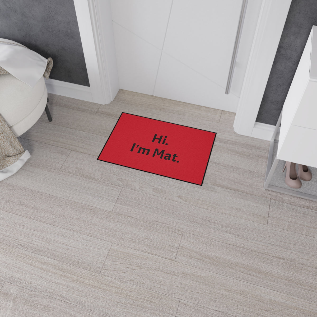Hi. I'm Mat. (Red) Heavy-Duty Floor Mat