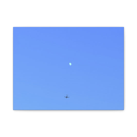 "To The Moon" (Blue) Canvas