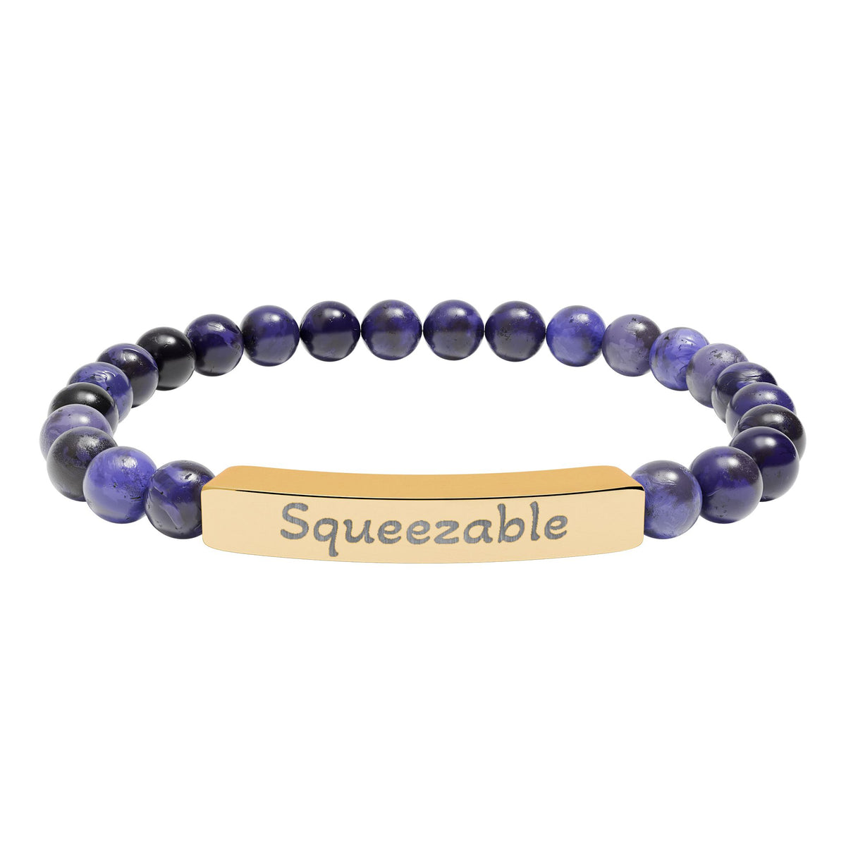 Engraved Stone Bracelet - 'Squeezable'