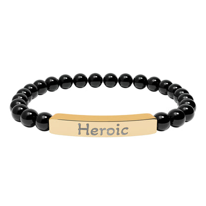 Engraved Stone Bracelet - 'Heroic'