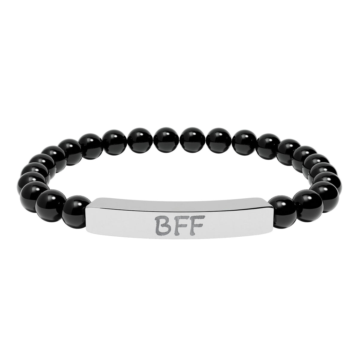 Engraved Stone Bracelet - 'BFF'