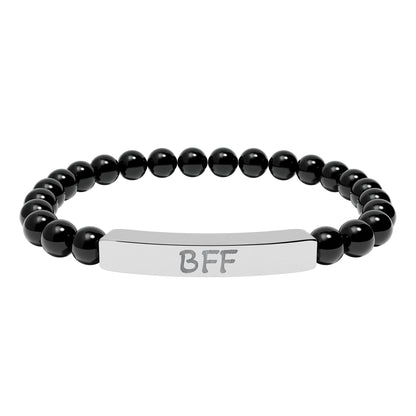 Engraved Stone Bracelet - 'BFF'
