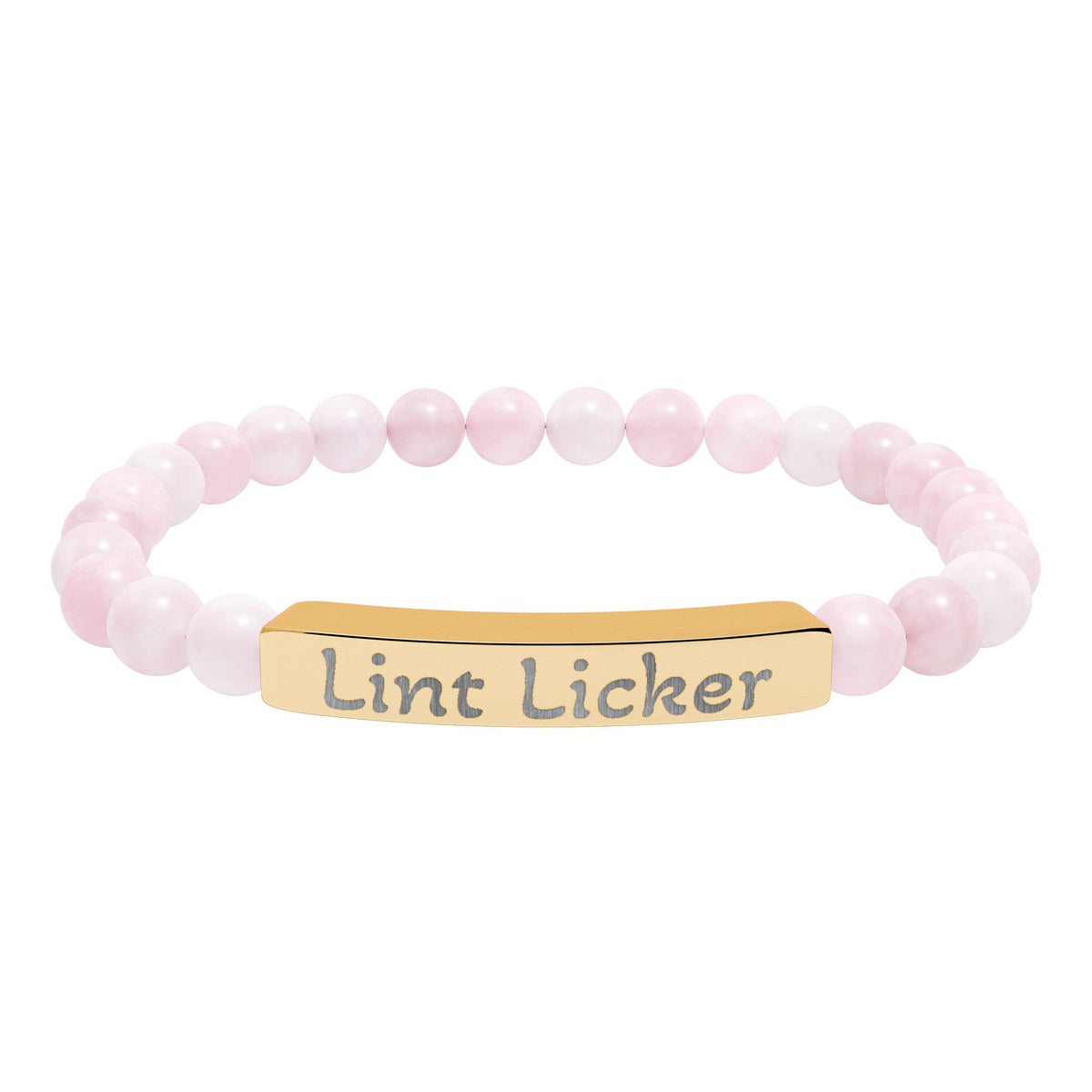 Engraved Stone Bracelet - 'Lint Licker'