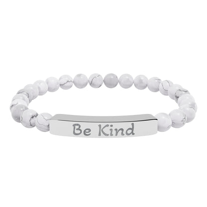 Engraved Stone Bracelet - 'Be Kind'