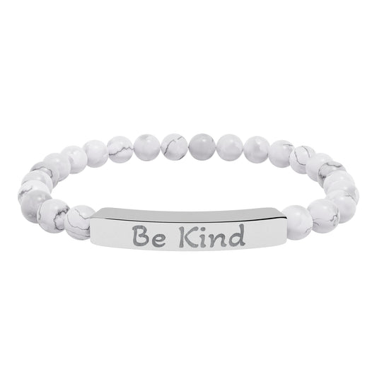 Engraved Stone Bracelet - 'Be Kind'