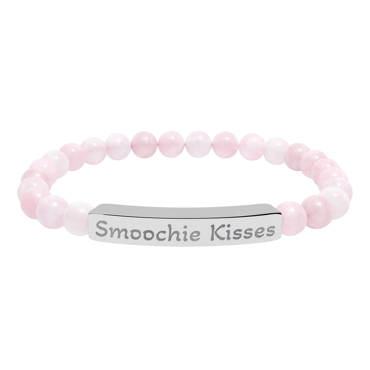 Engraved Stone Bracelet - 'Smoochie Kisses'
