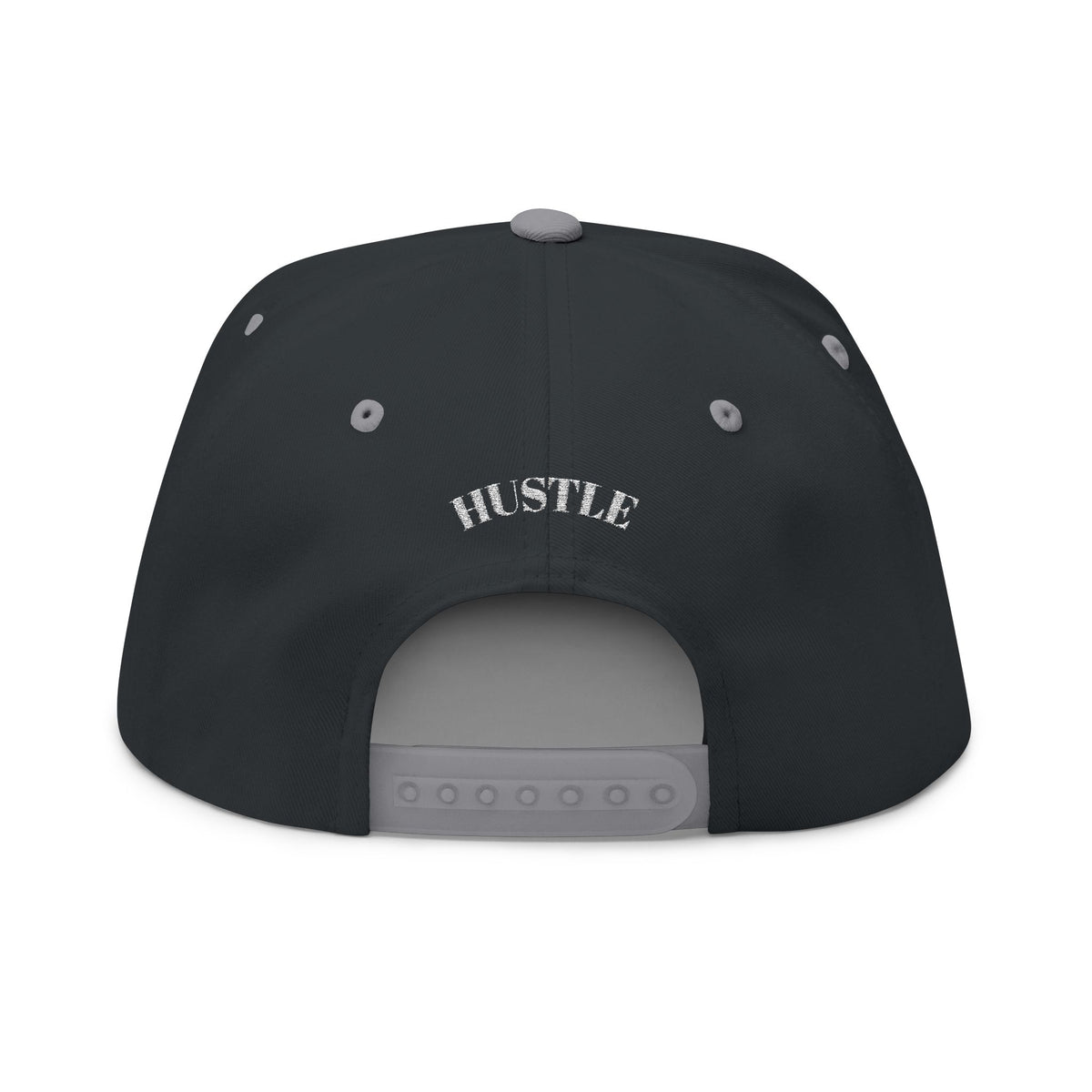 Hustle - Blank Front Flat Bill Snapback Trucker Hat