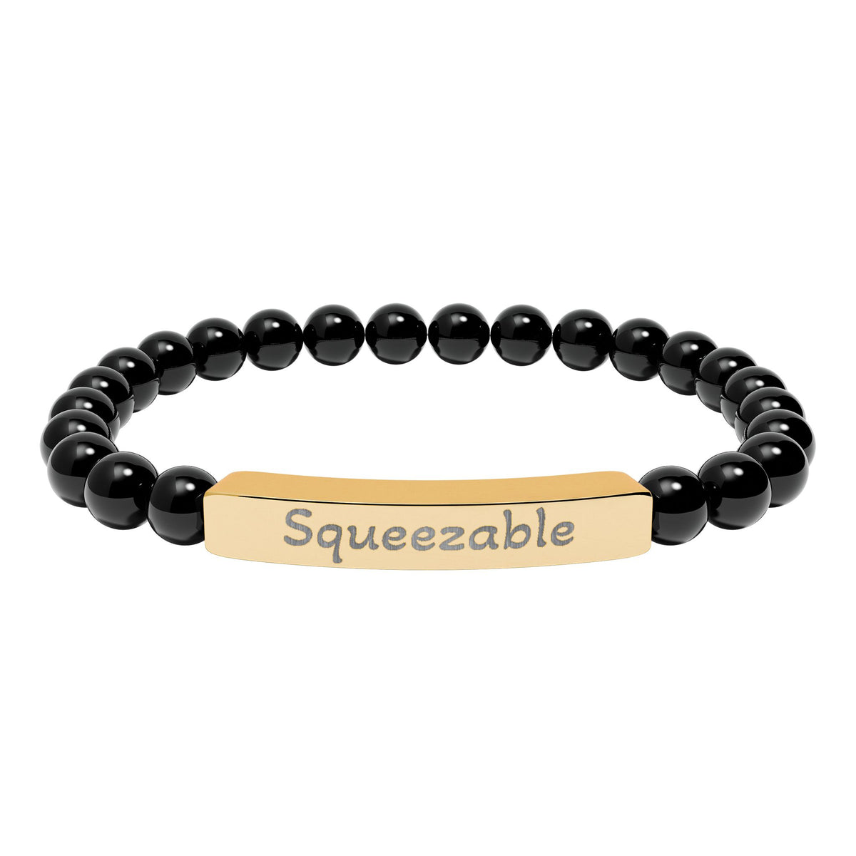 Engraved Stone Bracelet - 'Squeezable'