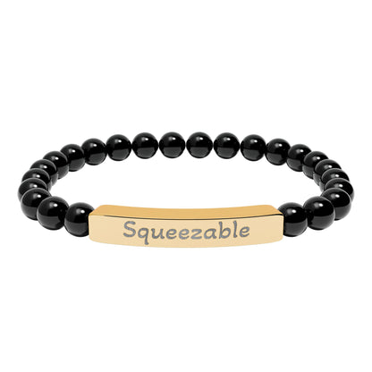 Engraved Stone Bracelet - 'Squeezable'