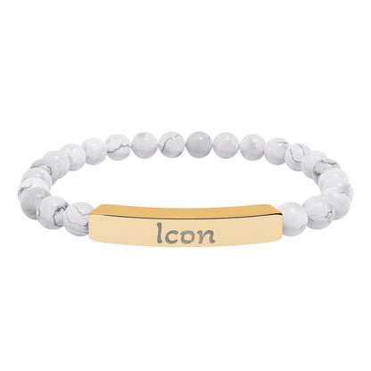 Engraved Stone Bracelet - 'Icon'