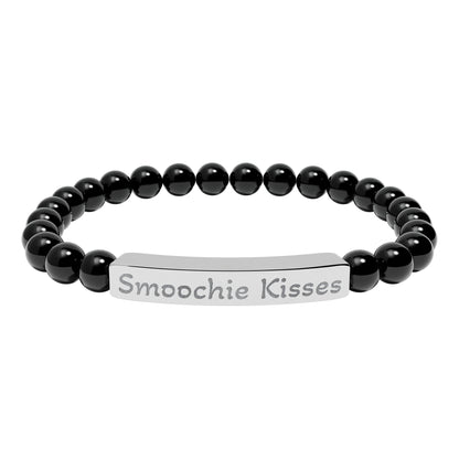 Engraved Stone Bracelet - 'Smoochie Kisses'