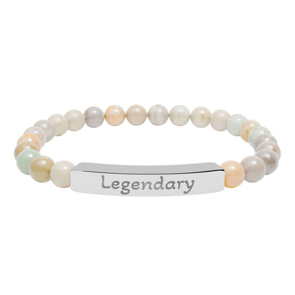 Engraved Stone Bracelet - 'Legendary'