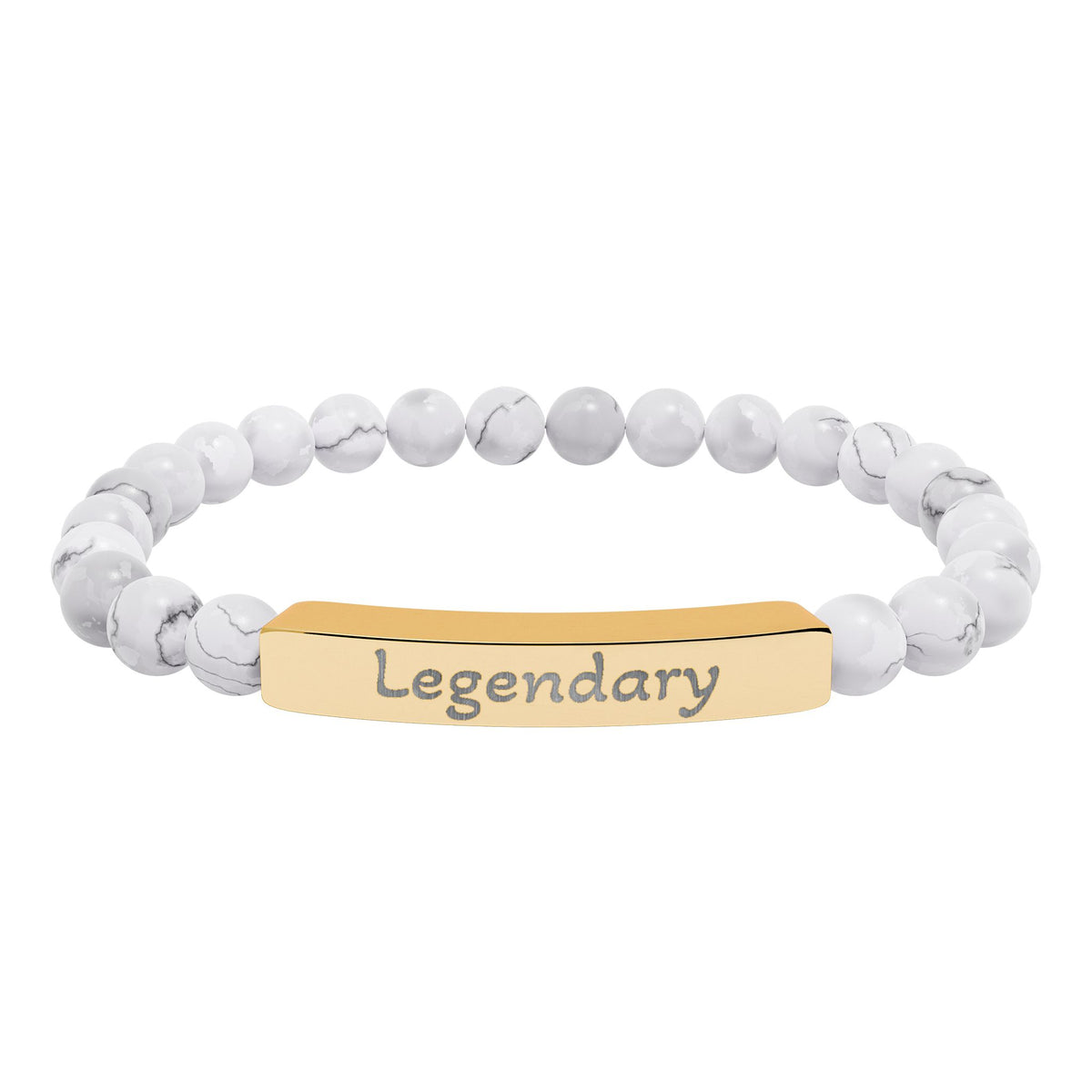 Engraved Stone Bracelet - 'Legendary'