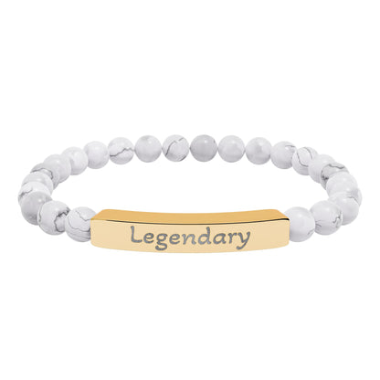 Engraved Stone Bracelet - 'Legendary'