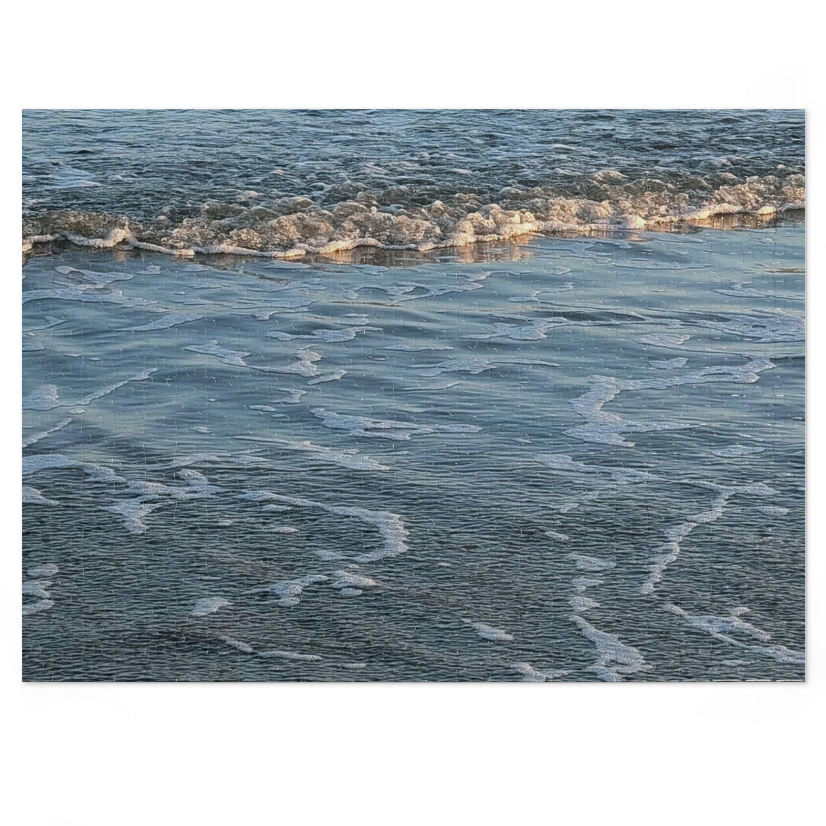 Ocean Shoreline Jigsaw Puzzle with Tin — Calming Beach Waves 252‑Piece Puzzle