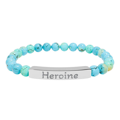 Engraved Stone Bracelet - 'Heroine'