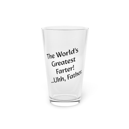 Pint Glass – 'Greatest Farter' 16oz Beer Glass