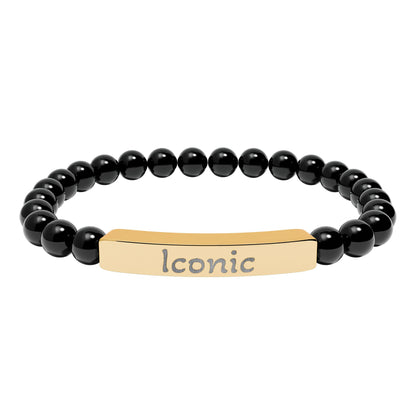Engraved Stone Bracelet - 'Iconic'