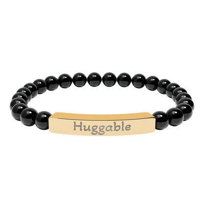 Engraved Stone Bracelet - 'Huggable'