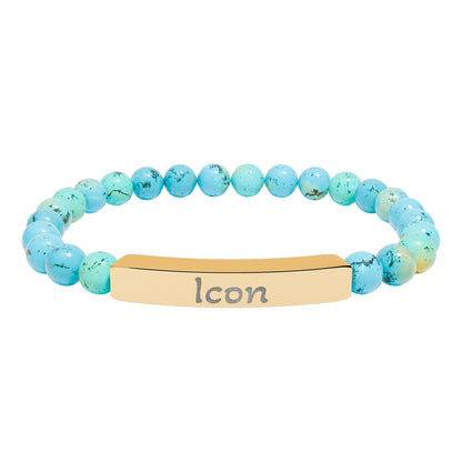 Engraved Stone Bracelet - 'Icon'