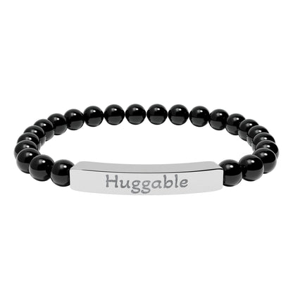 Engraved Stone Bracelet - 'Huggable'