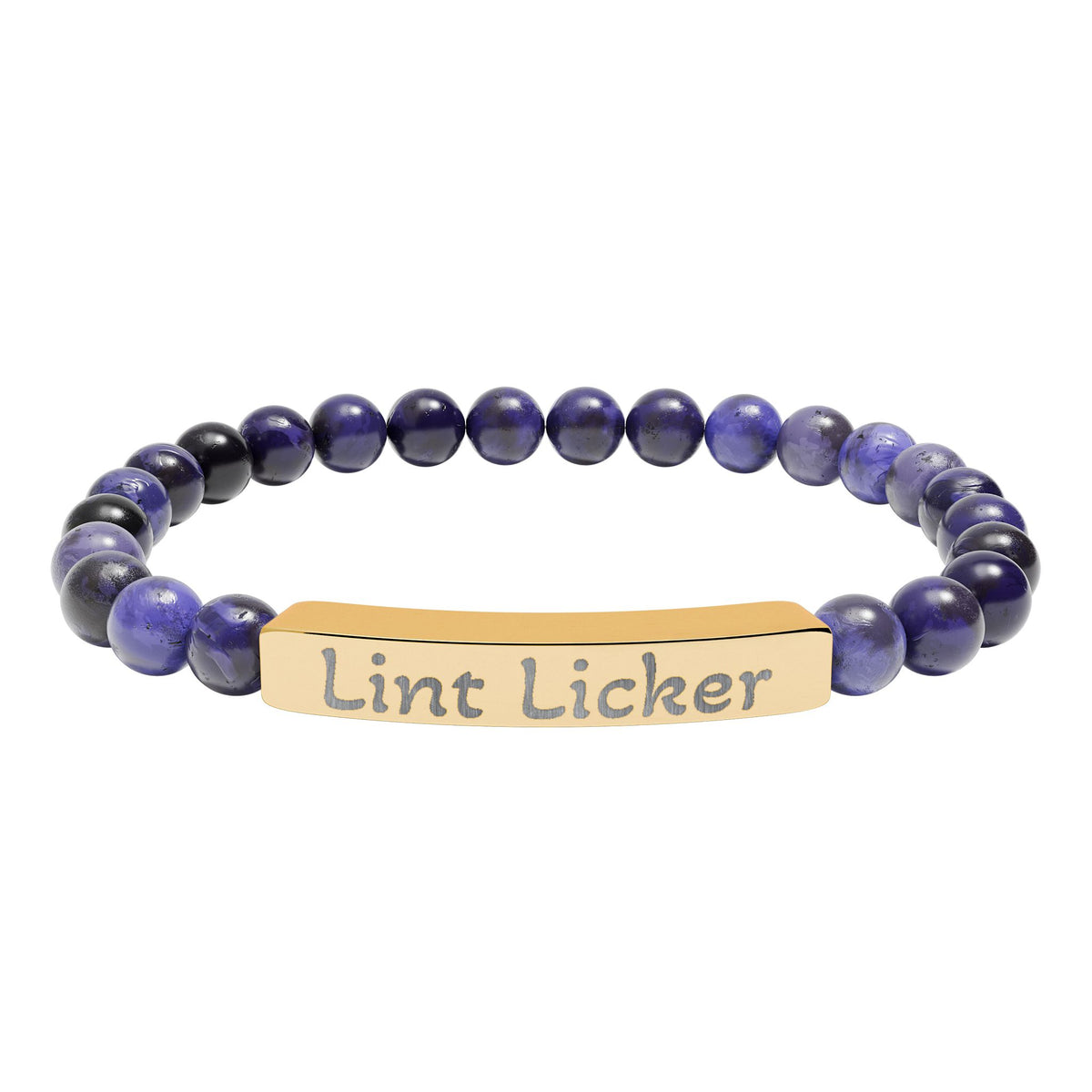 Engraved Stone Bracelet - 'Lint Licker'