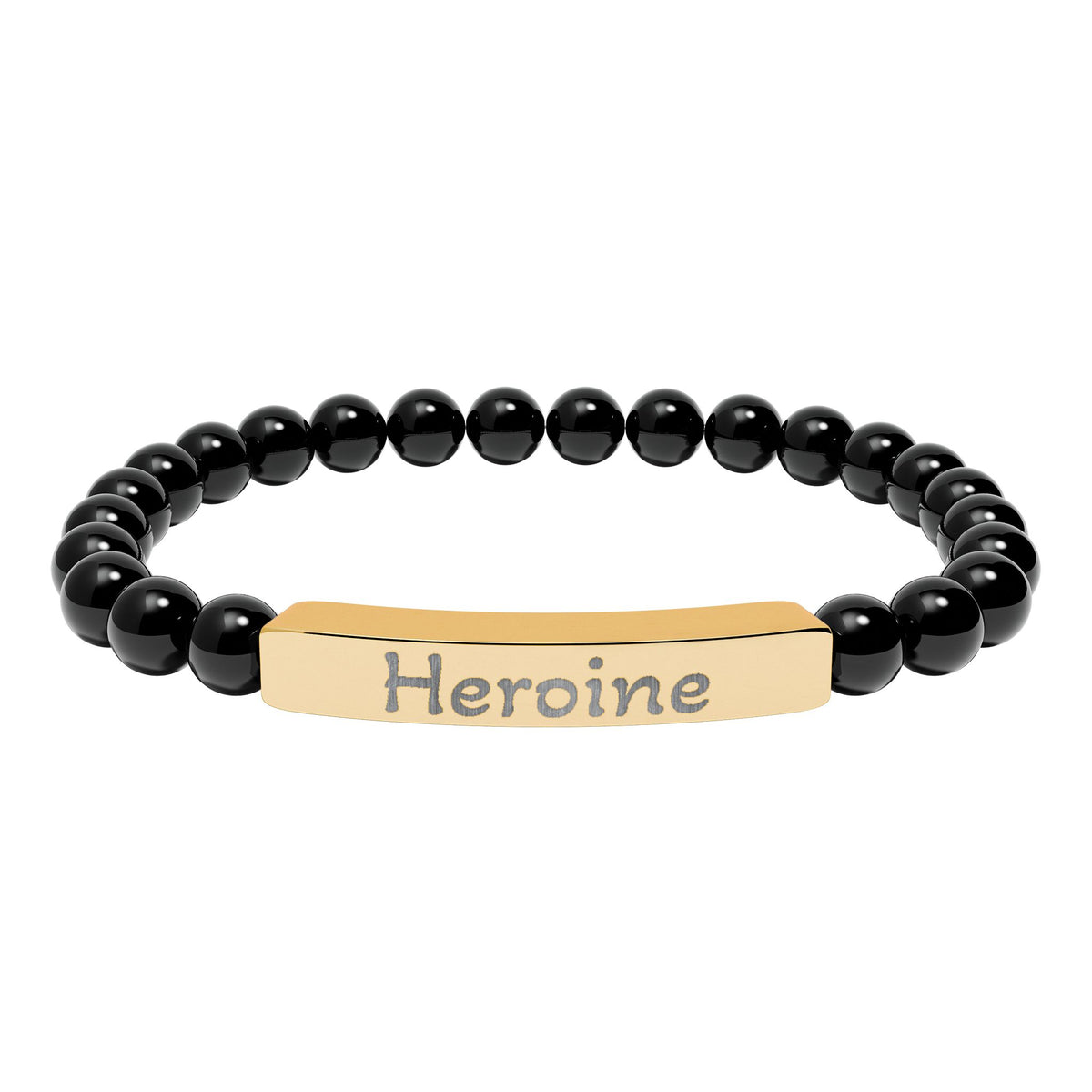 Engraved Stone Bracelet - 'Heroine'