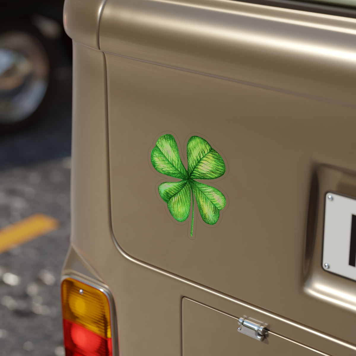 Four-Leaf Clover Die-Cut Sticker — Waterproof/Outdoor
