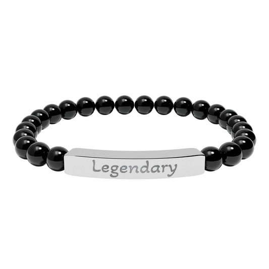 Engraved Stone Bracelet - 'Legendary'