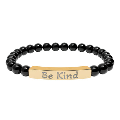 Engraved Stone Bracelet - 'Be Kind'