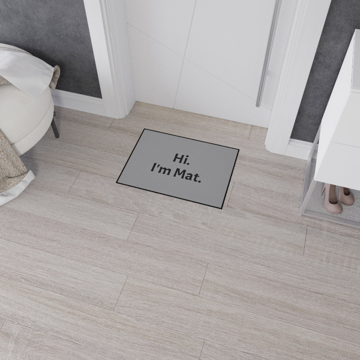 Hi. I'm Mat. (Grey) Heavy-Duty Floor Mat