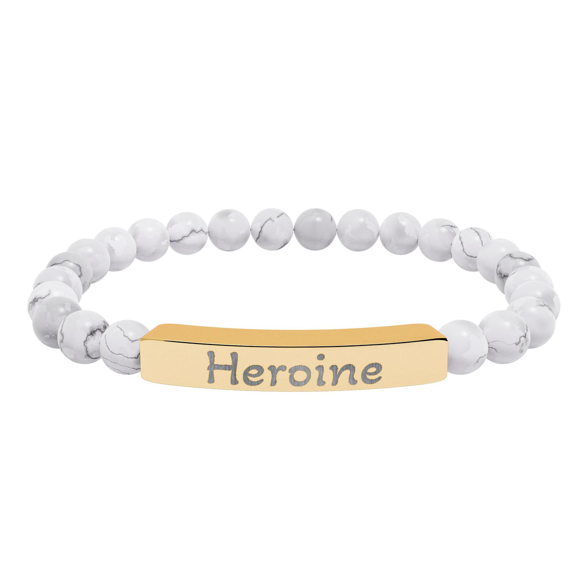 Engraved Stone Bracelet - 'Heroine'