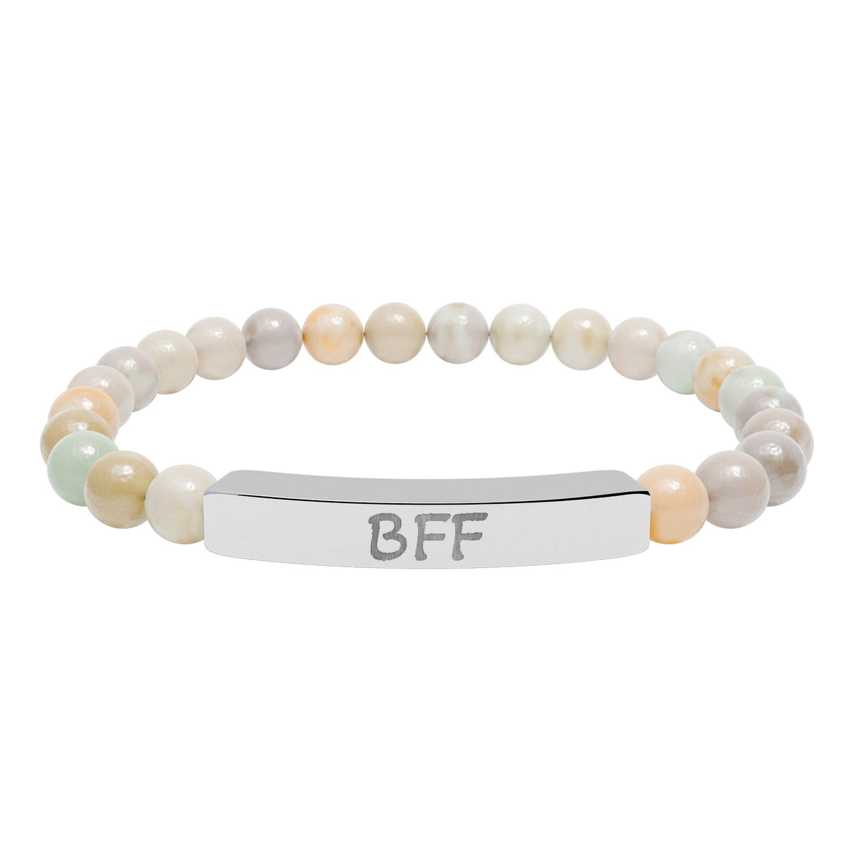Engraved Stone Bracelet - 'BFF'