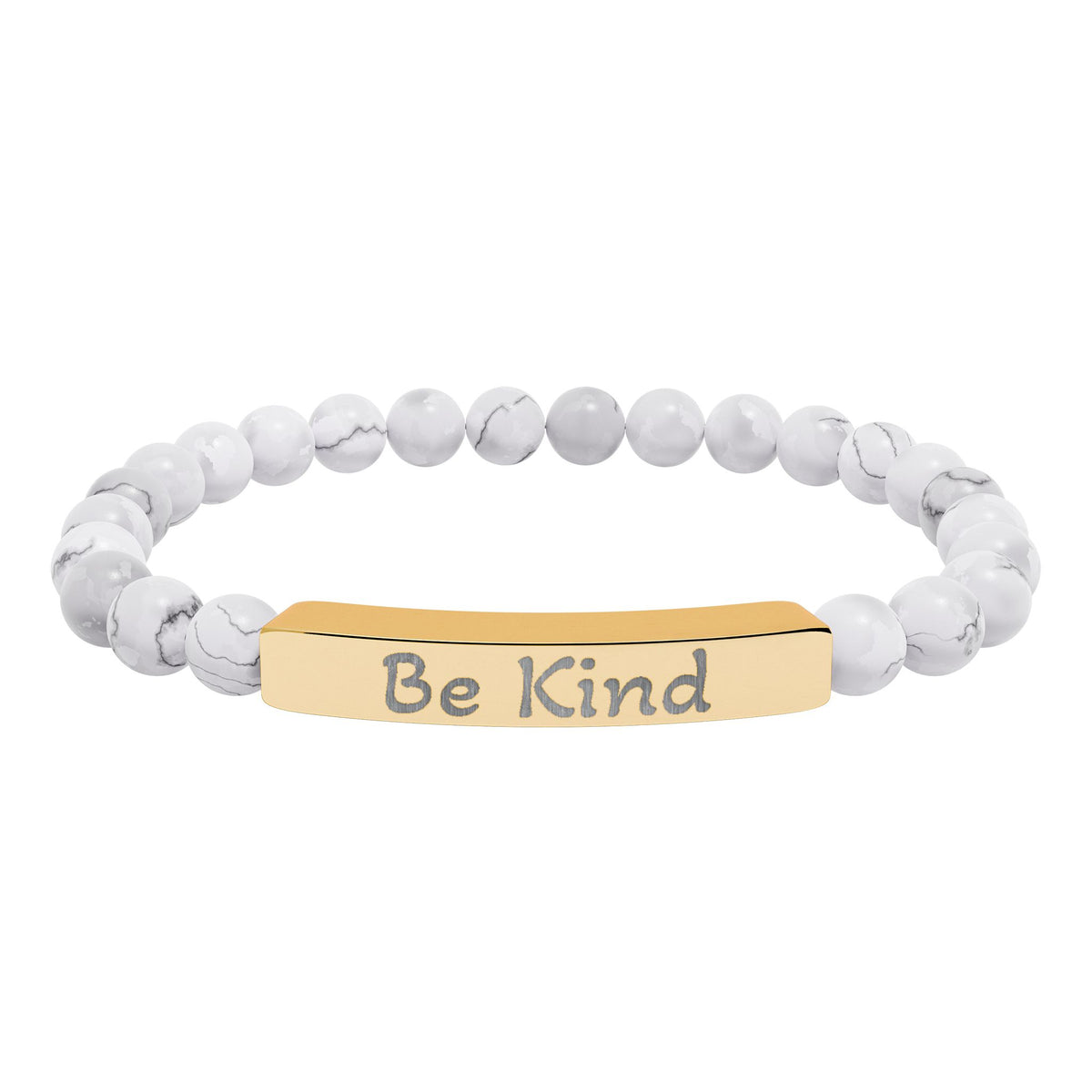 Engraved Stone Bracelet - 'Be Kind'