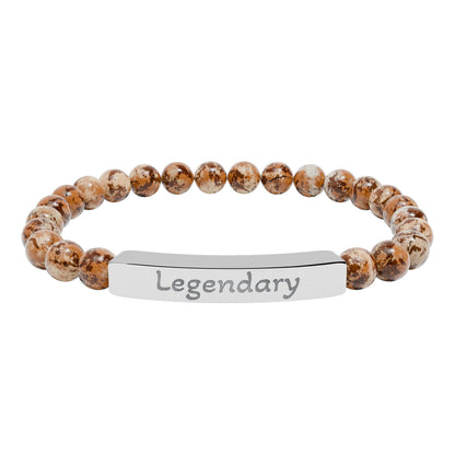 Engraved Stone Bracelet - 'Legendary'
