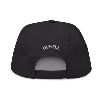 Hustle - Blank Front Flat Bill Snapback Trucker Hat