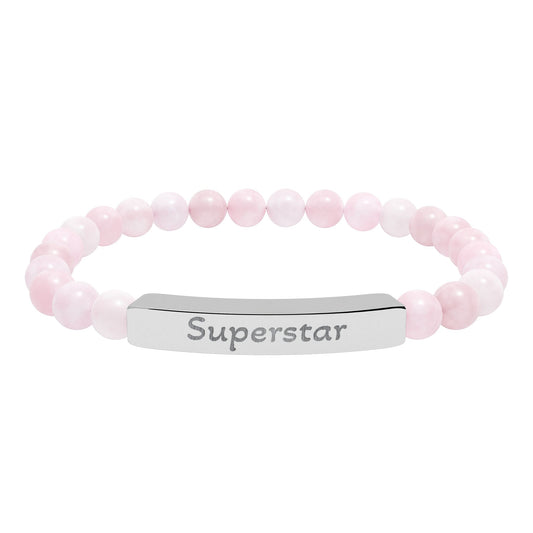 Engraved Stone Bracelet - 'Superstar'