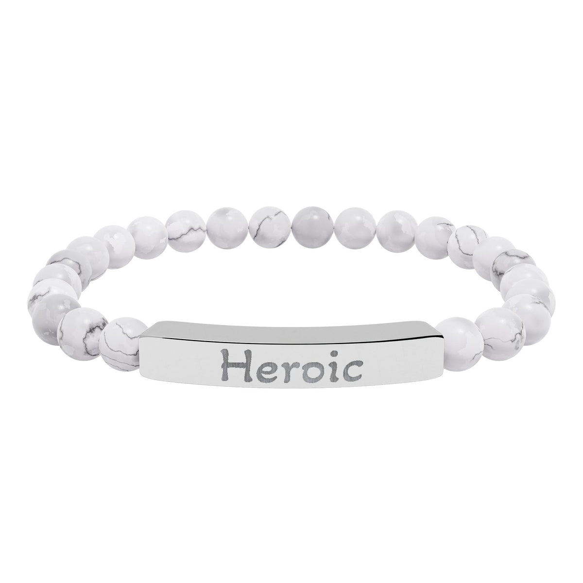Engraved Stone Bracelet - 'Heroic'