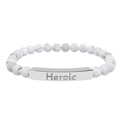 Engraved Stone Bracelet - 'Heroic'