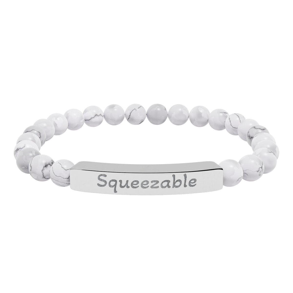 Engraved Stone Bracelet - 'Squeezable'