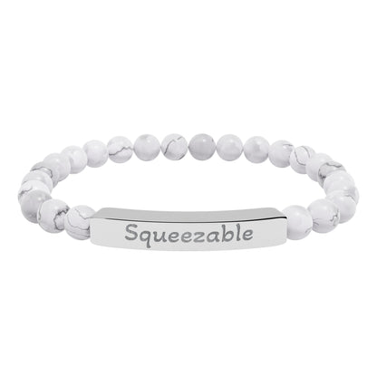 Engraved Stone Bracelet - 'Squeezable'