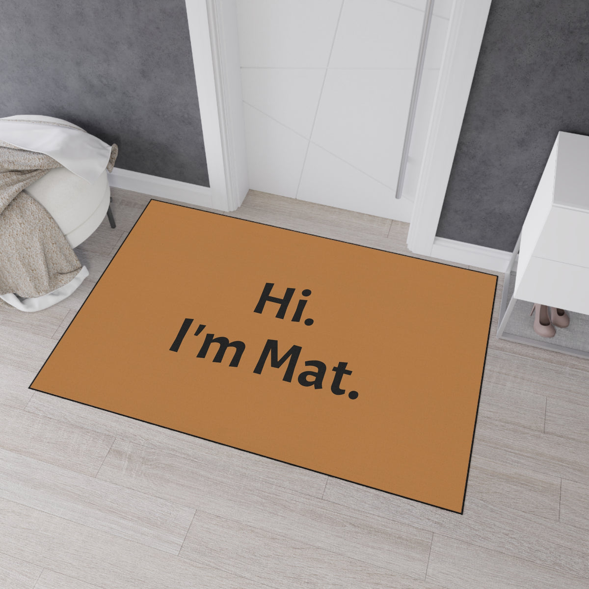 Hi. I'm Mat. (Brown) Heavy-Duty Floor Mat