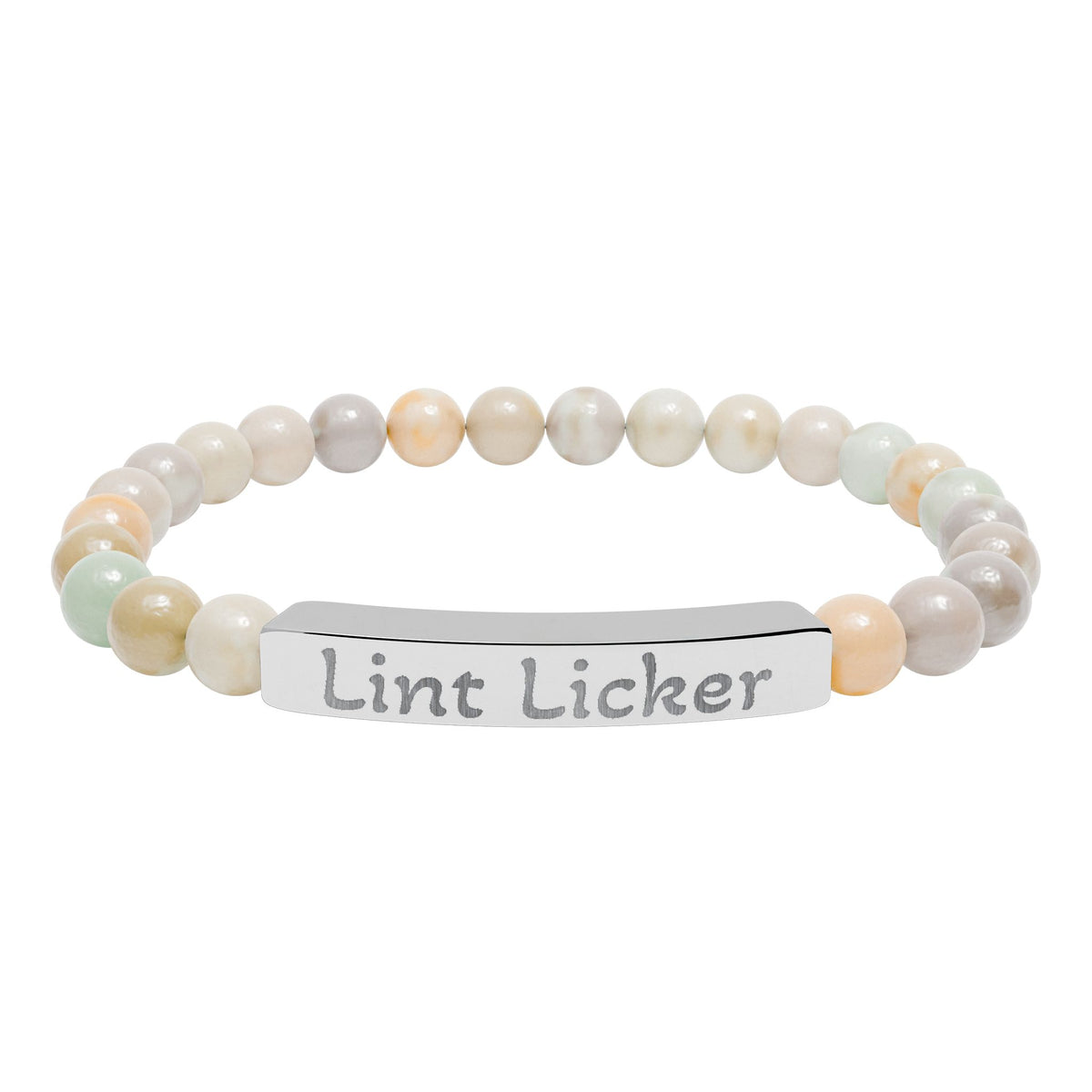 Engraved Stone Bracelet - 'Lint Licker'